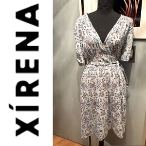 Xirena Nissa belted modiac print mini dress